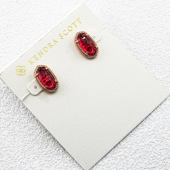 Kendra Scott Jewelry - Kendra Scott Red Glass Stud Earrings